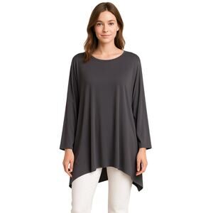 Last Tango Gray Dolman Sleeve Tunic Top Small Flowy Stretch Y2K